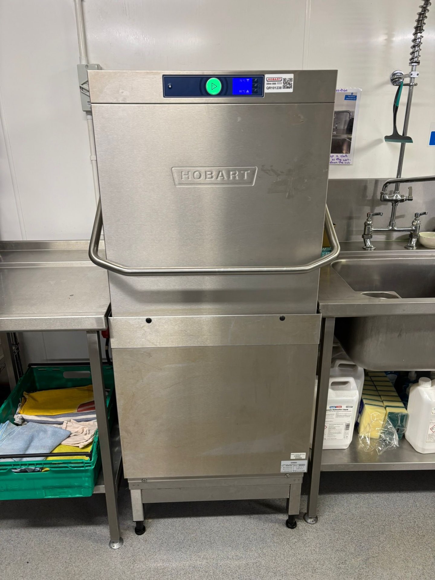 Hobart pass-through dishwasher — Belfast